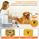 PUPPYOO 5-In-1 Dog Grooming Kit with 13000Pa Vacuum for Dogs & Cats, 1.5L Dust Cup, 4M Cord, Whisper-Quiet Operation, Adjustable Guard Combs, Hair Remover Roller