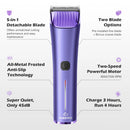 Fuzzyfix NOVA Professional Dog Grooming Clippers, Cordless Rechargeable Pet Grooming Kit with 5-In-1 Adjustable Blade, 2-Speed Dog Hair Trimmer and Metal Guide Combs for Dogs Cats Horses