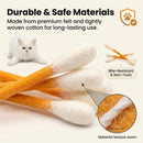 6-Pack Giant Q-Tip-Shaped Cat Chew Toys, Soft Felt Cotton Swab Interactive Toys for Kittens – Teething, Calming Anxiety Relief, Dental Cleaning (Indoor Leisure Pet Accessory)