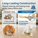 6-Pack Giant Q-Tip-Shaped Cat Chew Toys, Soft Felt Cotton Swab Interactive Toys for Kittens – Teething, Calming Anxiety Relief, Dental Cleaning (Indoor Leisure Pet Accessory)