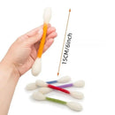6-Pack Giant Q-Tip-Shaped Cat Chew Toys, Soft Felt Cotton Swab Interactive Toys for Kittens – Teething, Calming Anxiety Relief, Dental Cleaning (Indoor Leisure Pet Accessory)