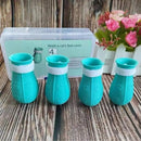 Silicone Pet Paw Protectors - 4-Piece Set Kitten Shoes, Adjustable Blue Dog & Cat Grooming Boots, Gentle Protection for Baths, Anti-Scratching, Safe & Reliable