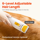 PUPPYOO 5-In-1 Dog Grooming Kit with 13000Pa Vacuum for Dogs & Cats, 1.5L Dust Cup, 4M Cord, Whisper-Quiet Operation, Adjustable Guard Combs, Hair Remover Roller