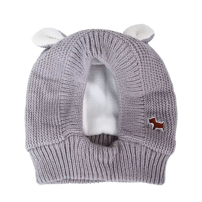 Quiet Dog Ear Muffs Noise Protection Pet Ears Covers Knitted Hat Anxiety Relief Winter Warm Earmuffs for Medium Large Dogs New