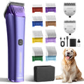 Fuzzyfix NOVA Professional Dog Grooming Clippers, Cordless Rechargeable Pet Grooming Kit with 5-In-1 Adjustable Blade, 2-Speed Dog Hair Trimmer and Metal Guide Combs for Dogs Cats Horses
